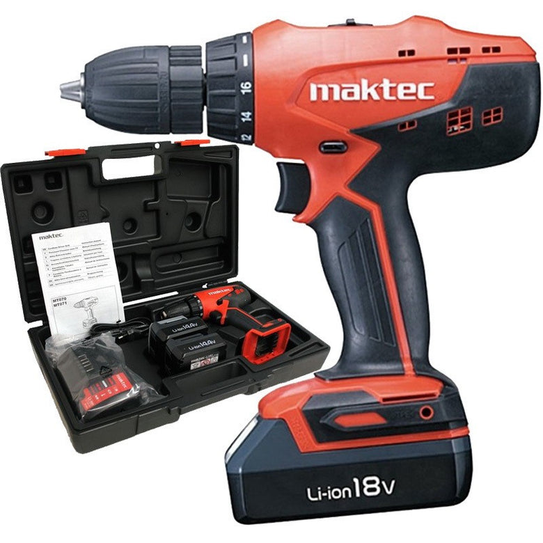 Maktec Mt071E Akülü Matkap Vidalama 18V 1.1 Ah Li-İon